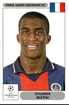 Sylvain Distin Paris Saint-Germain samolepky Panini UEFA Champions League 2000/01 #232