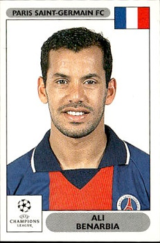 Ali Benarbia Paris Saint-Germain samolepky Panini UEFA Champions League 2000/01 #235