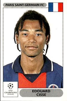 Edouard Cisse Paris Saint-Germain samolepky Panini UEFA Champions League 2000/01 #236