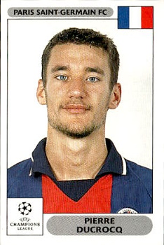 Pierre Ducrocq Paris Saint-Germain samolepky Panini UEFA Champions League 2000/01 #238
