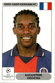 Augustine Okocha Paris Saint-Germain samolepky Panini UEFA Champions League 2000/01 #240