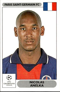 Nicolas Anelka Paris Saint-Germain samolepky Panini UEFA Champions League 2000/01 #242