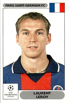 Laurent Leroy Paris Saint-Germain samolepky Panini UEFA Champions League 2000/01 #244