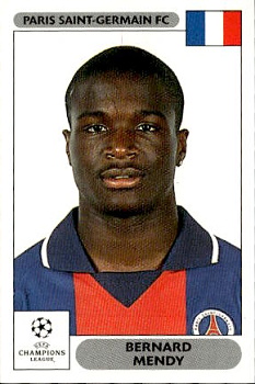 Bernard Mendy Paris Saint-Germain samolepky Panini UEFA Champions League 2000/01 #245