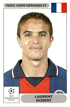 Laurent Robert Paris Saint-Germain samolepky Panini UEFA Champions League 2000/01 #246