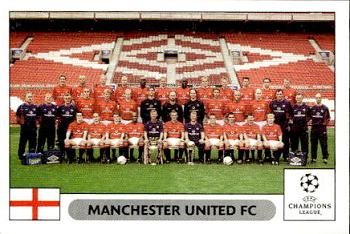 Team Photo Manchester United samolepky Panini UEFA Champions League 2000/01 #248