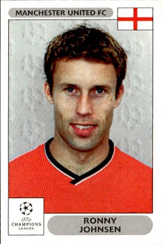 Ronny Johnsen Manchester United samolepky Panini UEFA Champions League 2000/01 #252