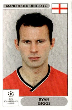 Ryan Giggs Manchester United samolepky Panini UEFA Champions League 2000/01 #260