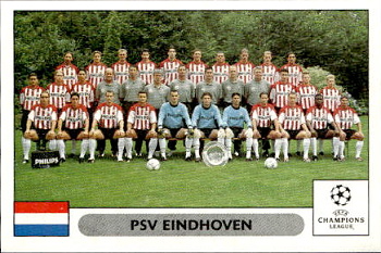Team Photo PSV Eindhoven samolepky Panini UEFA Champions League 2000/01 #267