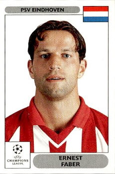 Ernest Faber PSV Eindhoven samolepky Panini UEFA Champions League 2000/01 #274