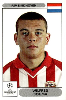Wilfred Bouma PSV Eindhoven samolepky Panini UEFA Champions League 2000/01 #283