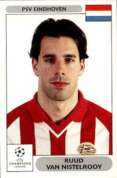 Ruud van Nistelrooy PSV Eindhoven samolepky Panini UEFA Champions League 2000/01 #284