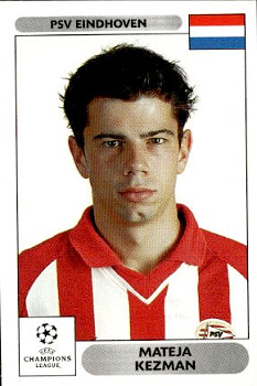 Mateja Kezman PSV Eindhoven samolepky Panini UEFA Champions League 2000/01 #285