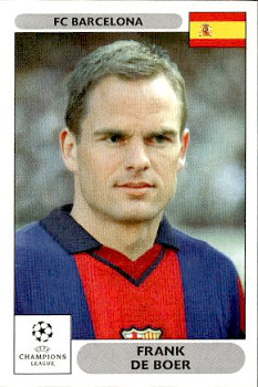Frank de Boer FC Barcelona samolepky Panini UEFA Champions League 2000/01 #291