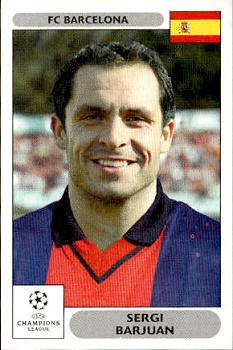 Sergi Barjuan FC Barcelona samolepky Panini UEFA Champions League 2000/01 #292