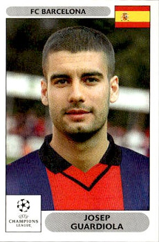 Josep Guardiola FC Barcelona samolepky Panini UEFA Champions League 2000/01 #295