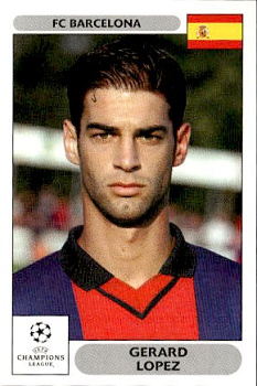 Gerard Lopez FC Barcelona samolepky Panini UEFA Champions League 2000/01 #296