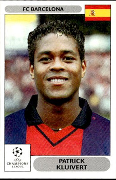 Patrick Kluivert FC Barcelona samolepky Panini UEFA Champions League 2000/01 #300