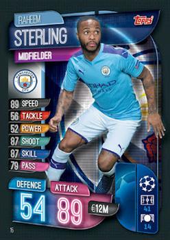 Raheem Sterling Manchester City 2019/20 Topps Match Attax CL UK version #15