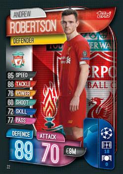 Andrew Robertson Liverpool 2019/20 Topps Match Attax CL UK version #22