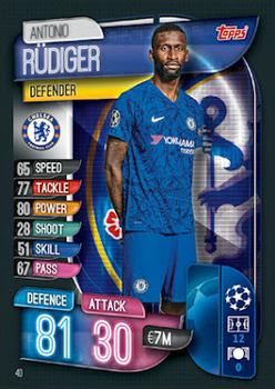 Antonio Rudiger Chelsea 2019/20 Topps Match Attax CL UK version #40