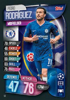 Pedro Rodriguez Chelsea 2019/20 Topps Match Attax CL UK version #50