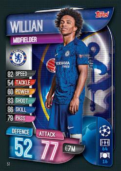 Willian Chelsea 2019/20 Topps Match Attax CL UK version #51