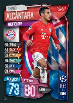 Thiago Alcantara Bayern Munchen 2019/20 Topps Match Attax CL UK version #179