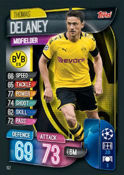 Thomas Delaney Borussia Dortmund 2019/20 Topps Match Attax CL UK version #192
