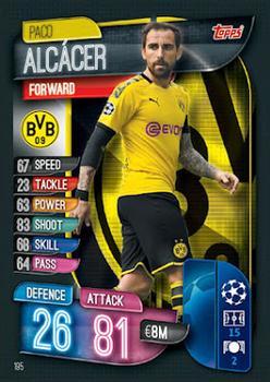 Paco Alcacer Borussia Dortmund 2019/20 Topps Match Attax CL UK version #195
