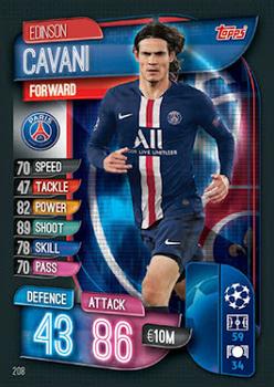 Edinson Cavani Paris Saint-Germain 2019/20 Topps Match Attax CL UK version #208