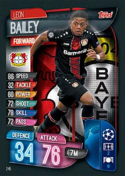 Leon Bailey Bayer 04 Leverkusen 2019/20 Topps Match Attax CL UK version #245