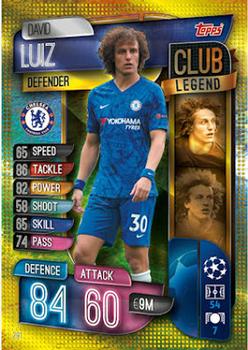 David Luiz Chelsea 2019/20 Topps Match Attax CL UK version Club Legends #291