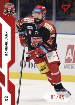 Bohumil Jank Hradec Kralove Tipsport ELH 2022/23 SportZoo 1. serie Red /49 #76