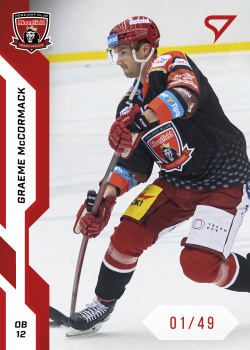 Graeme McCormack Hradec Kralove Tipsport ELH 2022/23 SportZoo 1. serie Red /49 #77