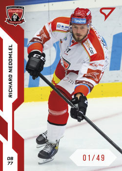 Richard Nedomlel Hradec Kralove Tipsport ELH 2022/23 SportZoo 1. serie Red /49 #79