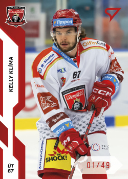 Kelly Klima Hradec Kralove Tipsport ELH 2022/23 SportZoo 1. serie Red /49 #83
