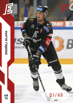 Ondrej Dlapa Karlovy Vary Tipsport ELH 2022/23 SportZoo 1. serie Red /49 #202