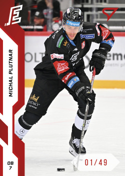 Michal Plutnar Karlovy Vary Tipsport ELH 2022/23 SportZoo 1. serie Red /49 #204