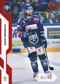 Adam Brodecki Kladno Tipsport ELH 2022/23 SportZoo 1. serie Red /49 #244