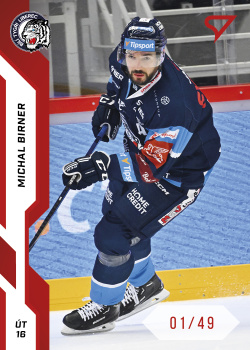 Michal Birner Liberec Tipsport ELH 2022/23 SportZoo 1. serie Red /49 #117