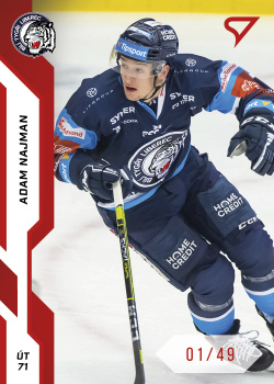 Adam Najman Liberec Tipsport ELH 2022/23 SportZoo 1. serie Red /49 #124