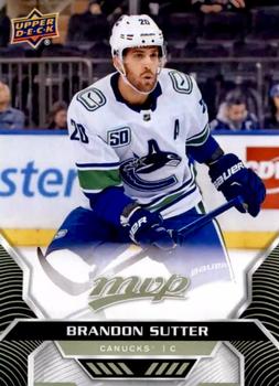 Brandon Sutter Vancouver Canucks Upper Deck MVP 2020/21 #115