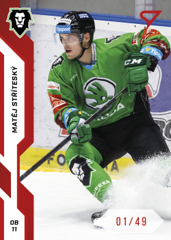 Matej Stritesky Mlada Boleslav Tipsport ELH 2022/23 SportZoo 1. serie Red /49 #62
