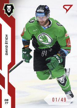 David Stich Mlada Boleslav Tipsport ELH 2022/23 SportZoo 1. serie Red /49 #63