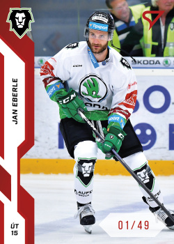 Jan Eberle Mlada Boleslav Tipsport ELH 2022/23 SportZoo 1. serie Red /49 #66