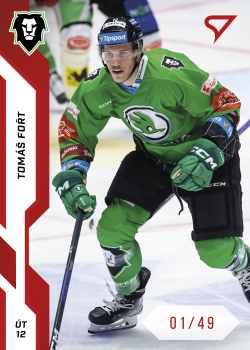 Tomas Fort Mlada Boleslav Tipsport ELH 2022/23 SportZoo 1. serie Red /49 #67