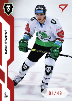 David Stastny Mlada Boleslav Tipsport ELH 2022/23 SportZoo 1. serie Red /49 #72