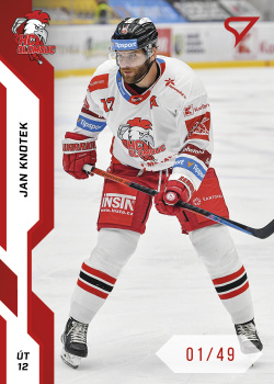 Jan Knotek Olomouc Tipsport ELH 2022/23 SportZoo 1. serie Red /49 #174