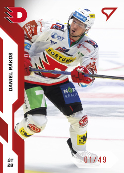 Daniel Rakos Pardubice Tipsport ELH 2022/23 SportZoo 1. serie Red /49 #105